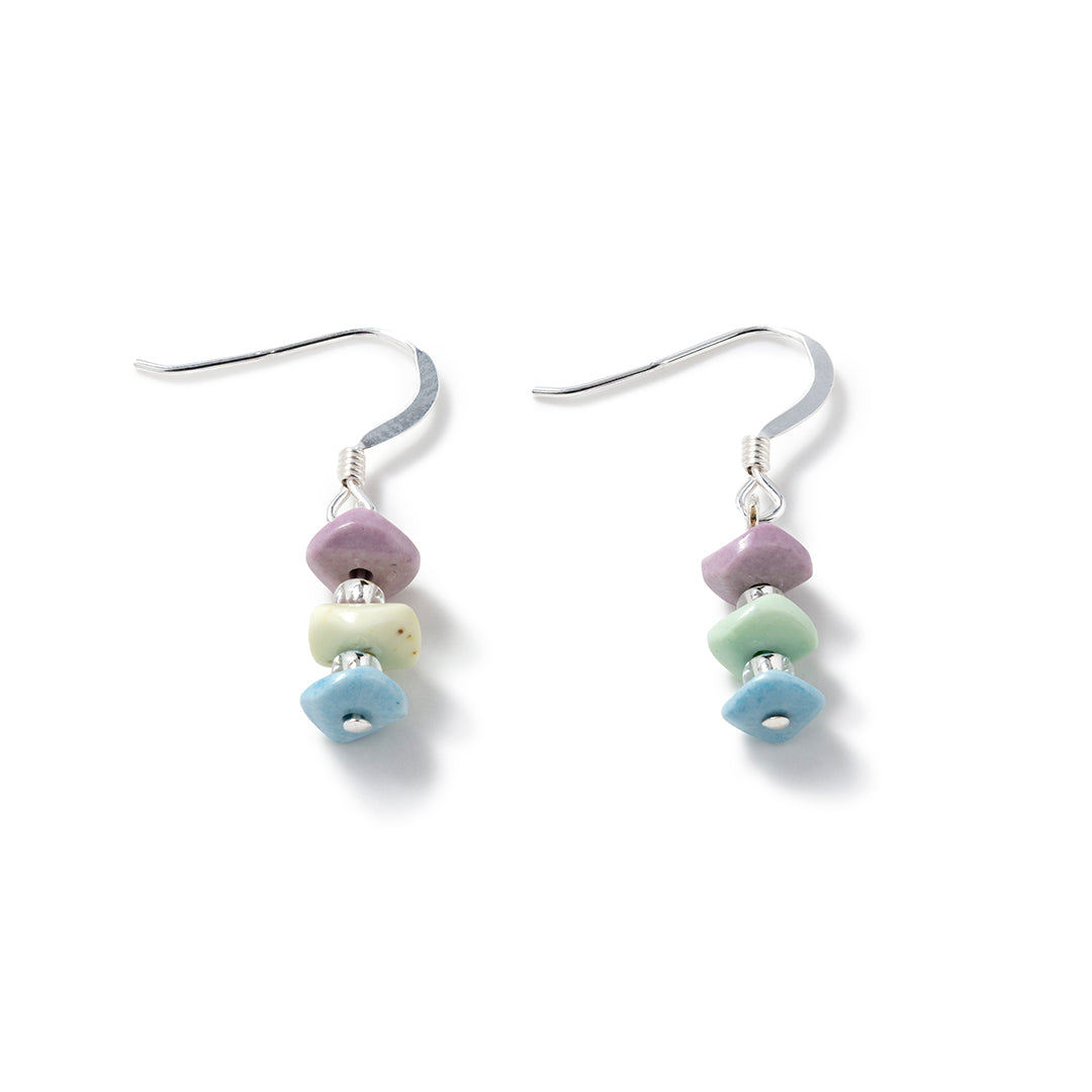 Cool Summer Agate Waves Earrings by Carrie Elspeth