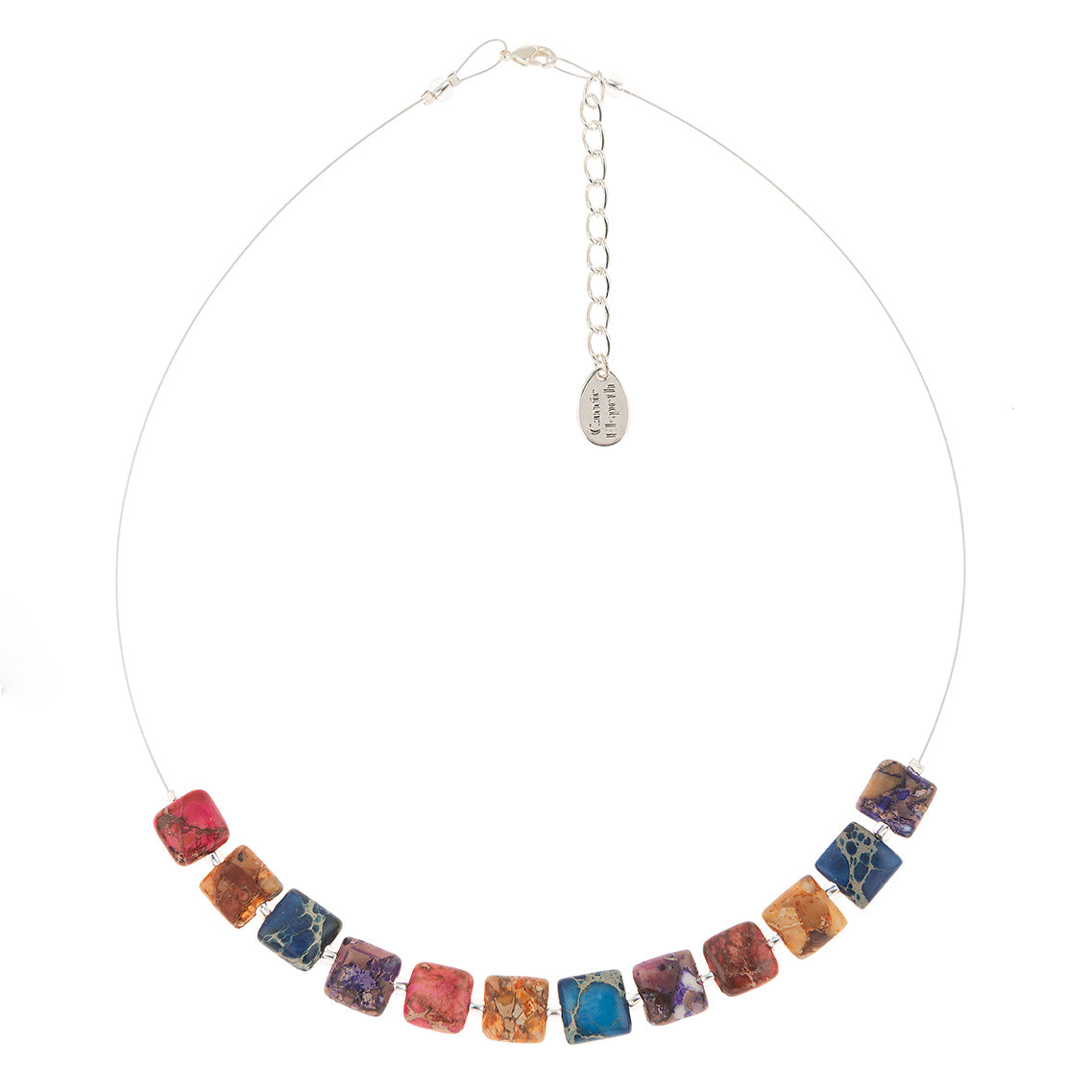 Jasper Pillows Gemstone Link Necklace by Carrie Elspeth
