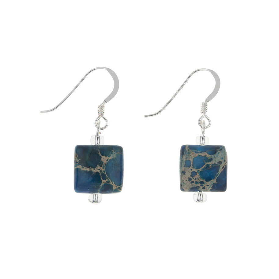 Jasper Pillows Gemstone Earrings in 4 colours- by Carrie Elspeth