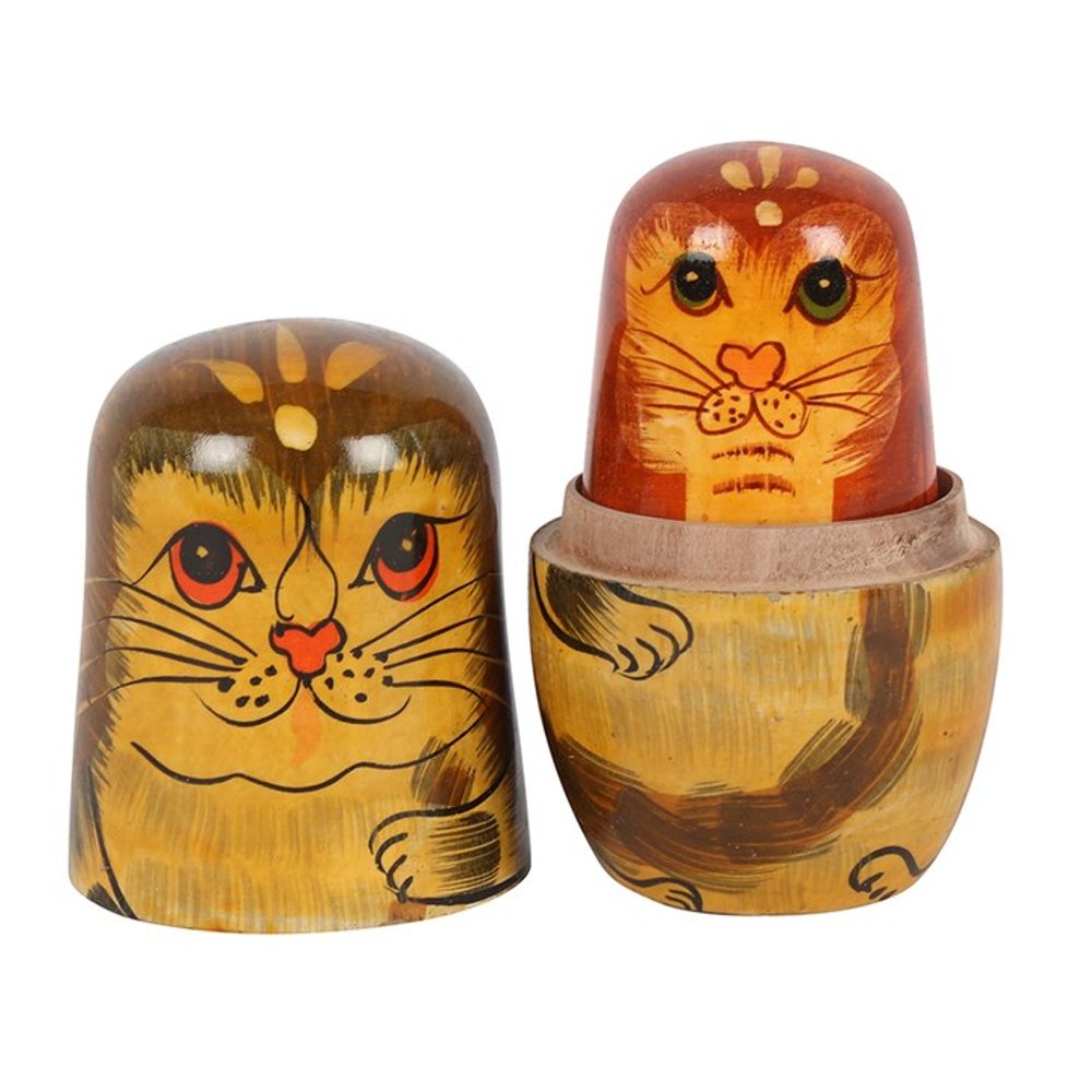 Cat Russian Doll Ornament & Painted Toy