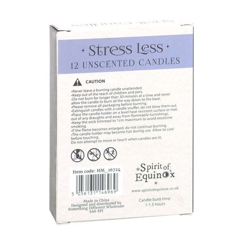 Pack of 12 Stress Less Candles