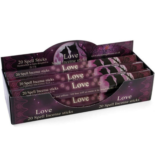 Set of 6 Packets of Love Incense Sticks by Lisa Parker