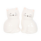 White Cat Shaped Salt and Pepper Shakers