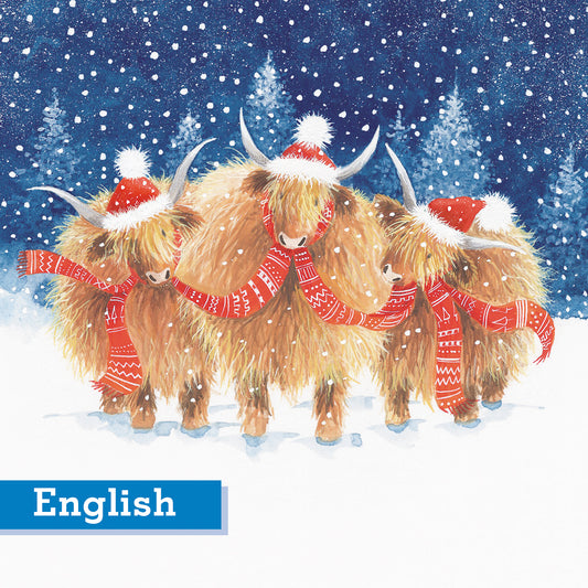 Highland Fling Christmas Cards Pack of 10 English greeting