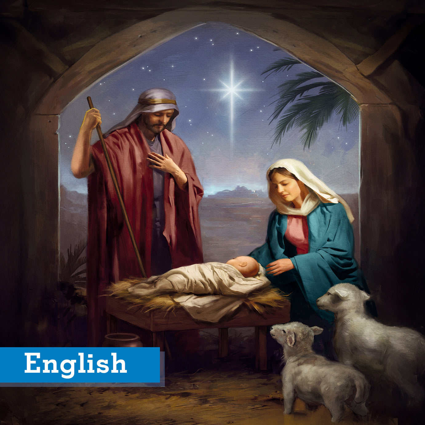 Away in a Manger Christmas Cards Pack of 10 English Greeting