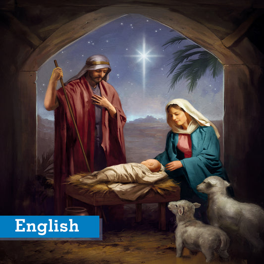 Away in a Manger Christmas Cards Pack of 10 English Greeting