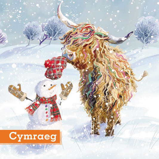 A Highland Gift Christmas Cards Pack of 10 Cymraeg Welsh  Greeting