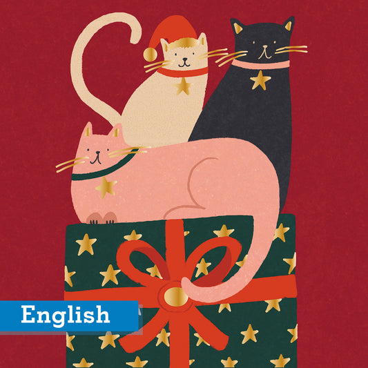 Feline Like Christmas Pack of 10 Christmas Cards English Greeting