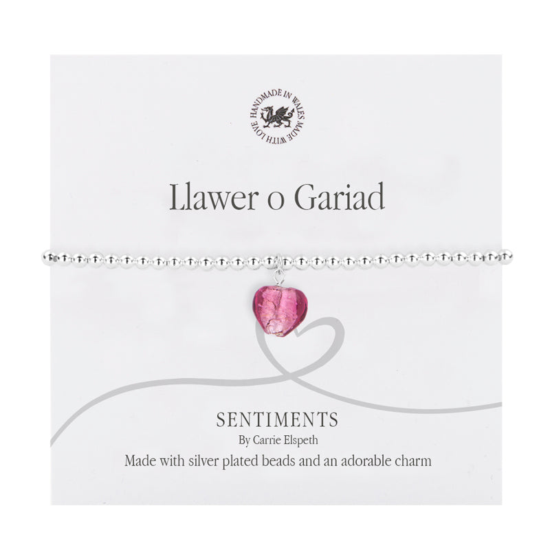 "Llawer o Gariad" Sentiments Bracelet by Carrie Elspeth