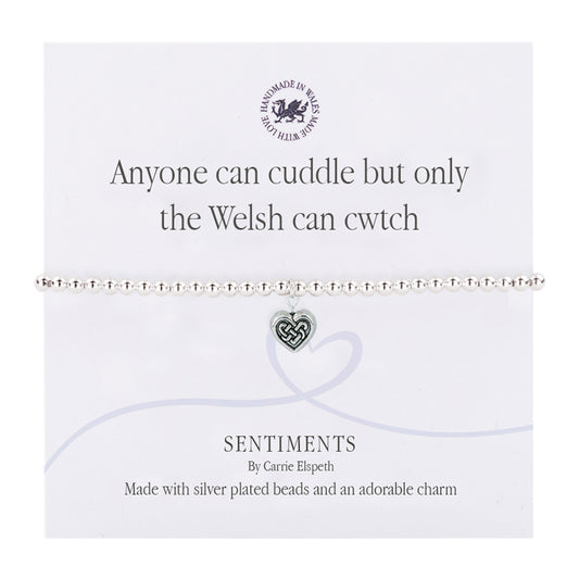 "Only the Welsh can cwtch" Sentiments Bracelet by Carrie Elspeth