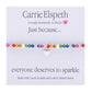 "Everyone deserves to sparkle" Sentiments Bracelet by Carrie Elspeth