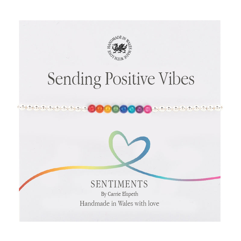 "Sending Positive Vibes" Sentiments Bracelet by Carrie Elspeth