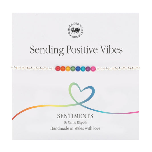 "Sending Positive Vibes" Sentiments Bracelet by Carrie Elspeth