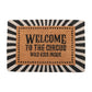Black Welcome to the Circus Doormat