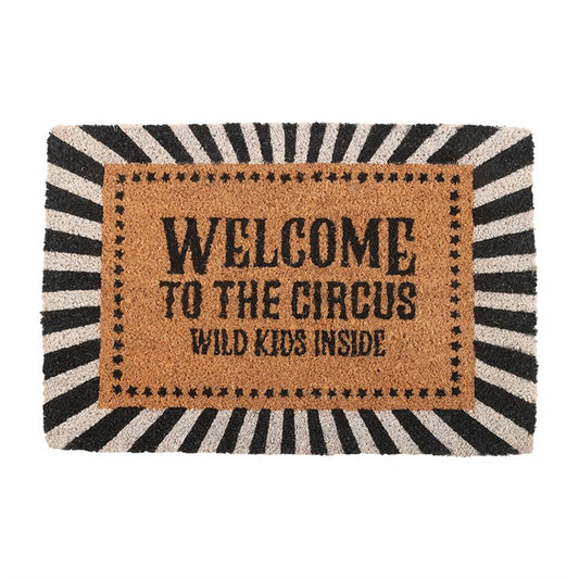 Black Welcome to the Circus Doormat