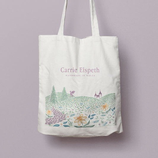 Welsh Landscape Tote Bag by Carrie Elspeth