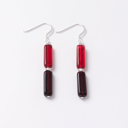 Elements Beaded Red Autumn Mix Earrings by Carrie Elspeth