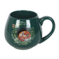 Green Sleeping Fox Rounded Mug