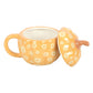 Groovy Floral Pumpkin Lidded Mug