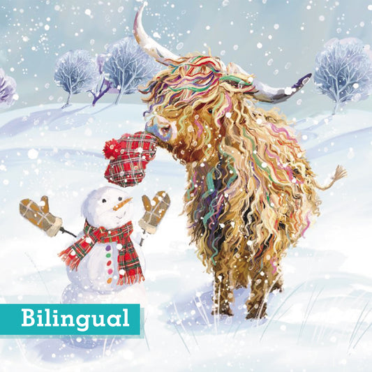 A Highland Gift Christmas Cards Pack of 10 Bilingual Greeting