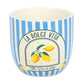 Blue Striped La Dolce Vita Plant Pot