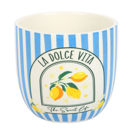 Blue Striped La Dolce Vita Plant Pot