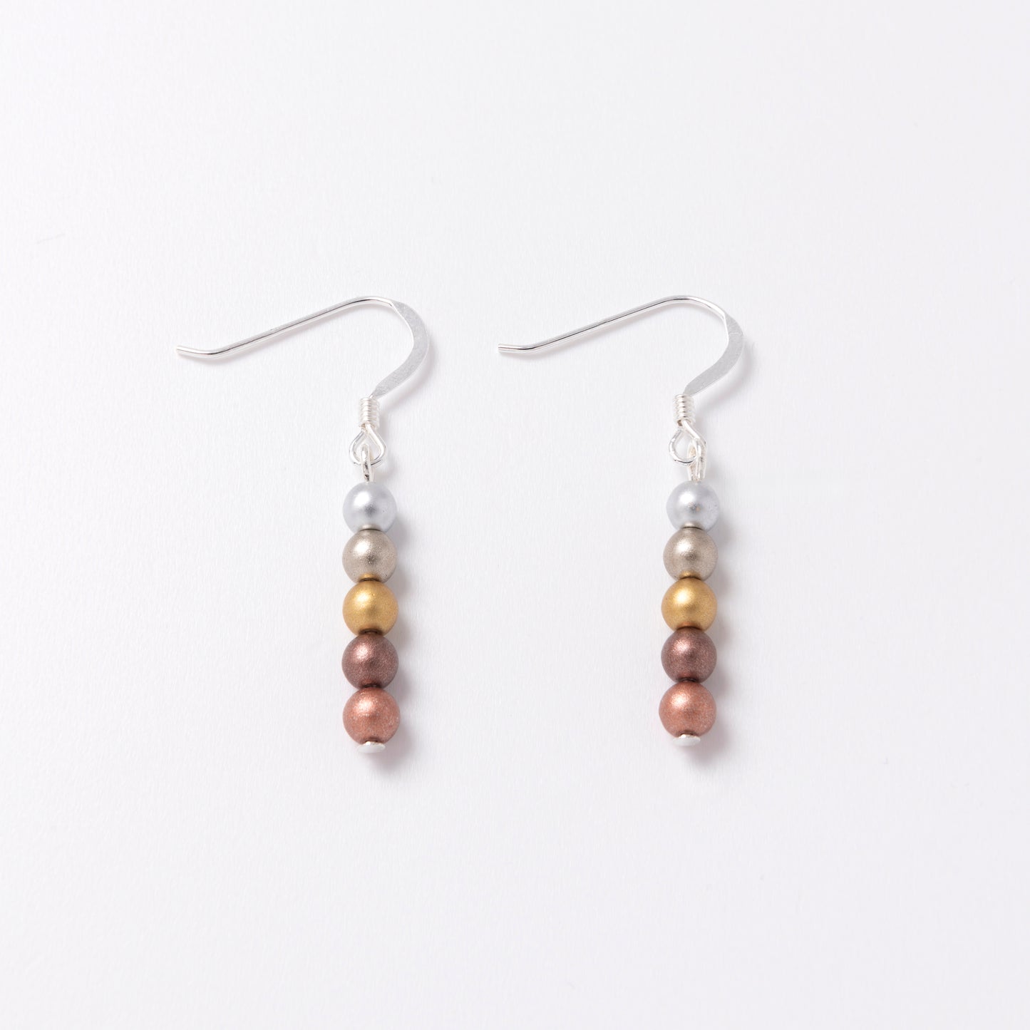 Rainbow Pearl Metallic Earrings by Carrie Elspeth