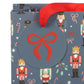 23cm Blue Nutcracker Print Gift Bag