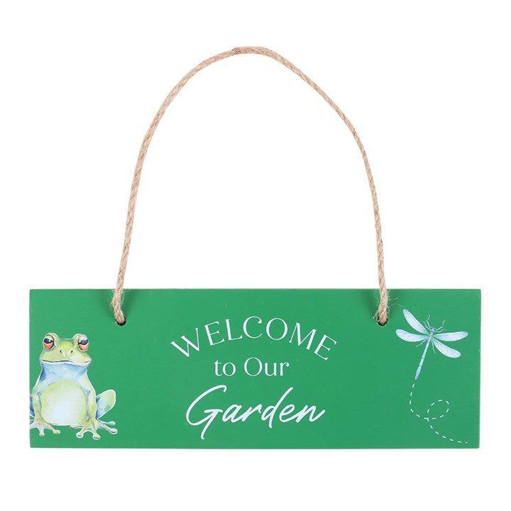 Mud Pie Welcome to Our Garden Hanging Sign