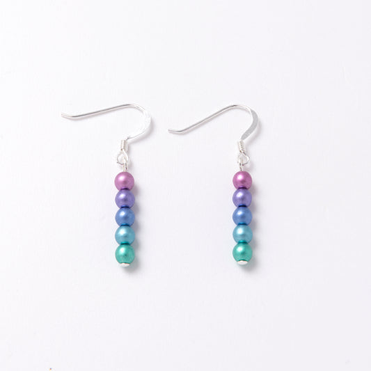 Rainbow Pearl Bright Tones Earrings by Carrie Elspeth