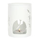 White Feather Cut Out Oil Burner