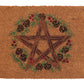 Natural Winter Solstice Pentagram Doormat