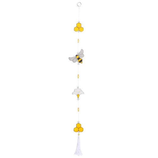 String of Bee and Honeycomb Suncatchers