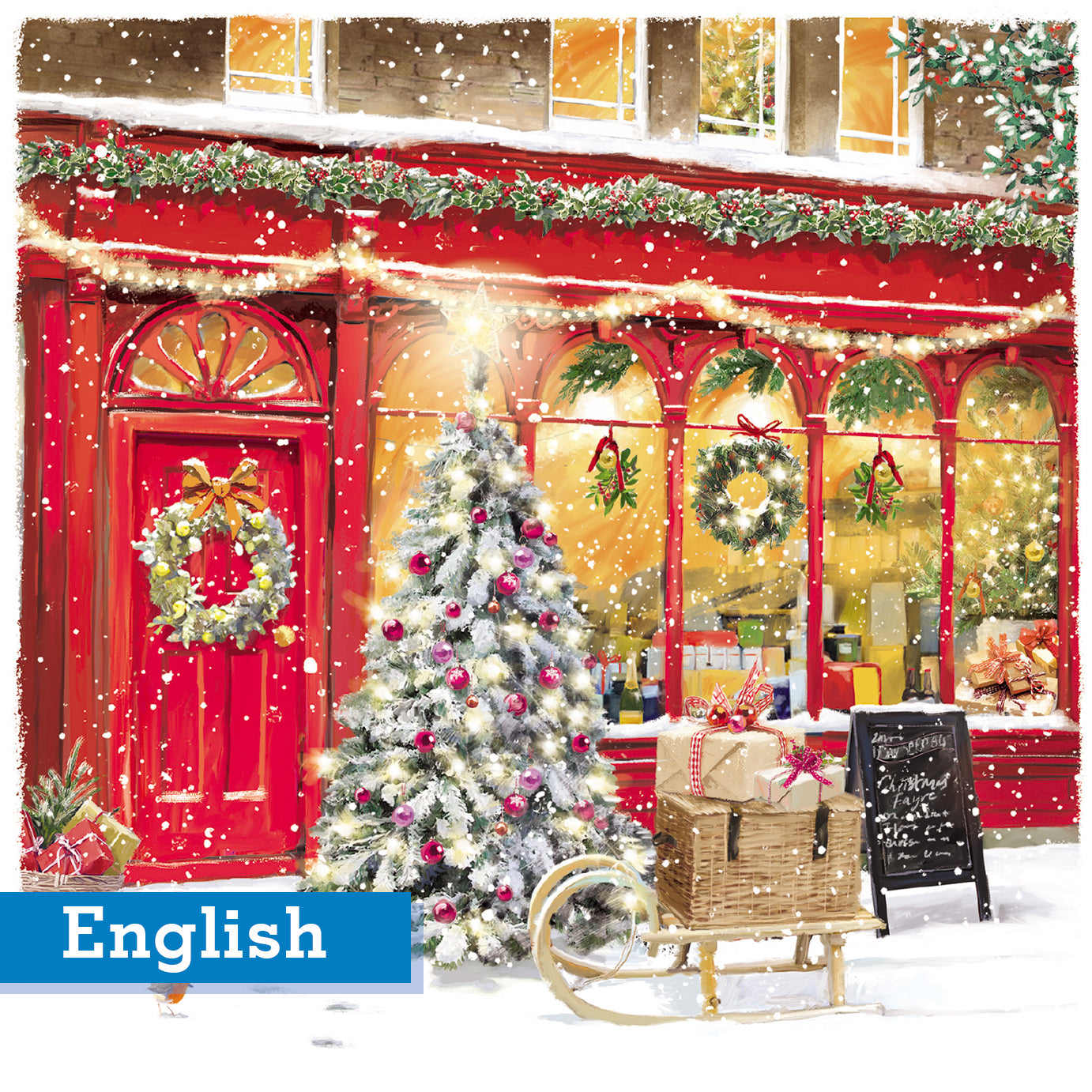 Christmas Emporium  Christmas Cards English Greeting Pack of 10