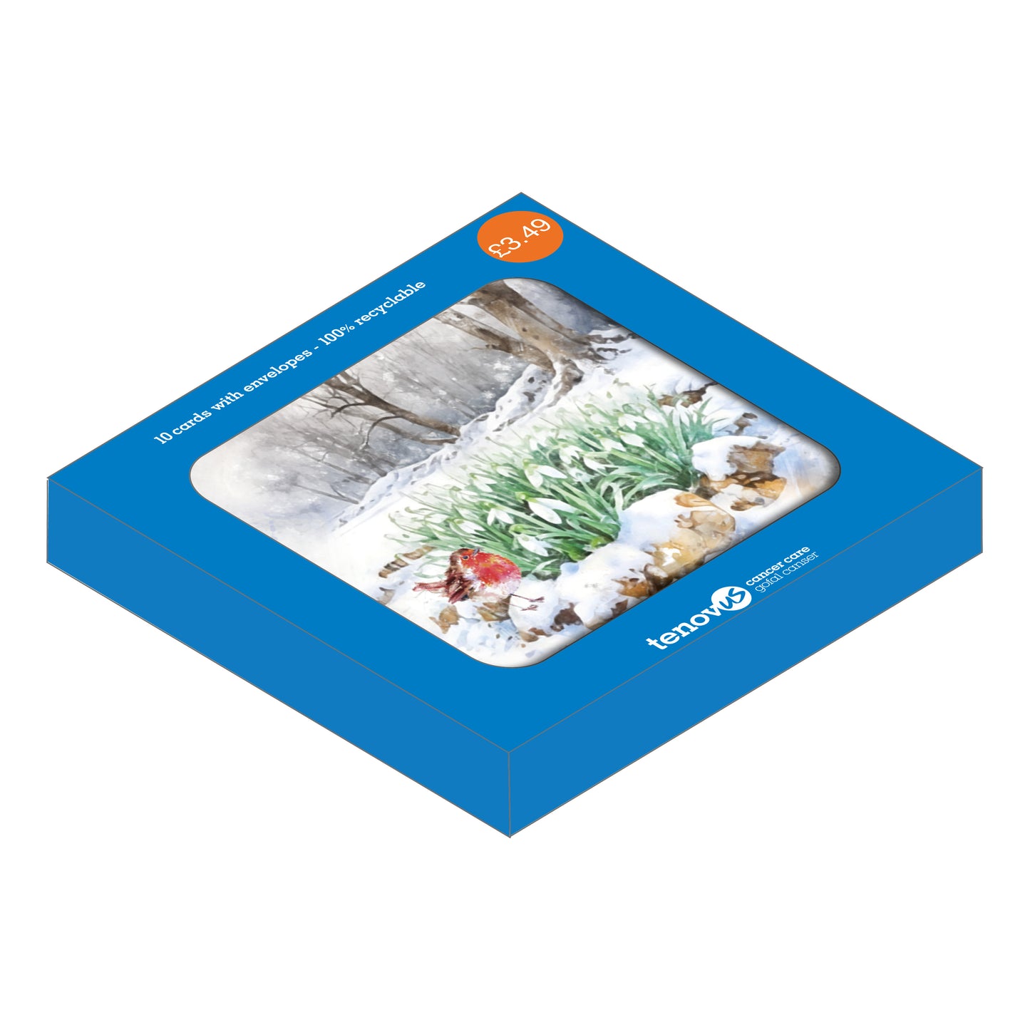 Snowdrops in the wood Christmas cards Pack of 10 English Greeting