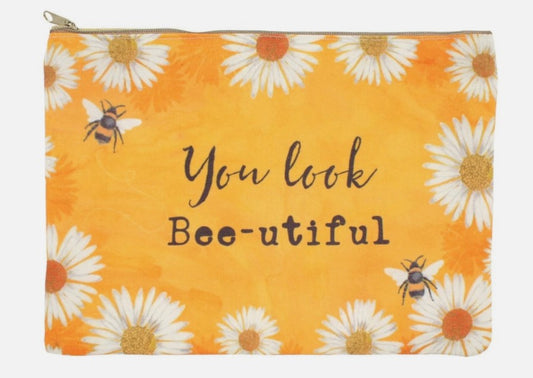You look Bee-utiful yellow Make Up Bag