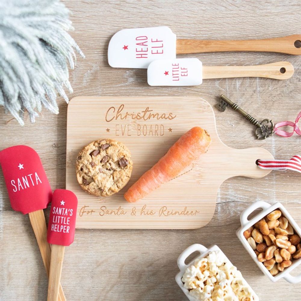 Wooden Christmas Eve Small Serving Board