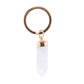 Clear Quartz Semi Precious Crystal Keyring