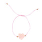 You Are Loved Rose Quartz Crystal Heart Bracelet