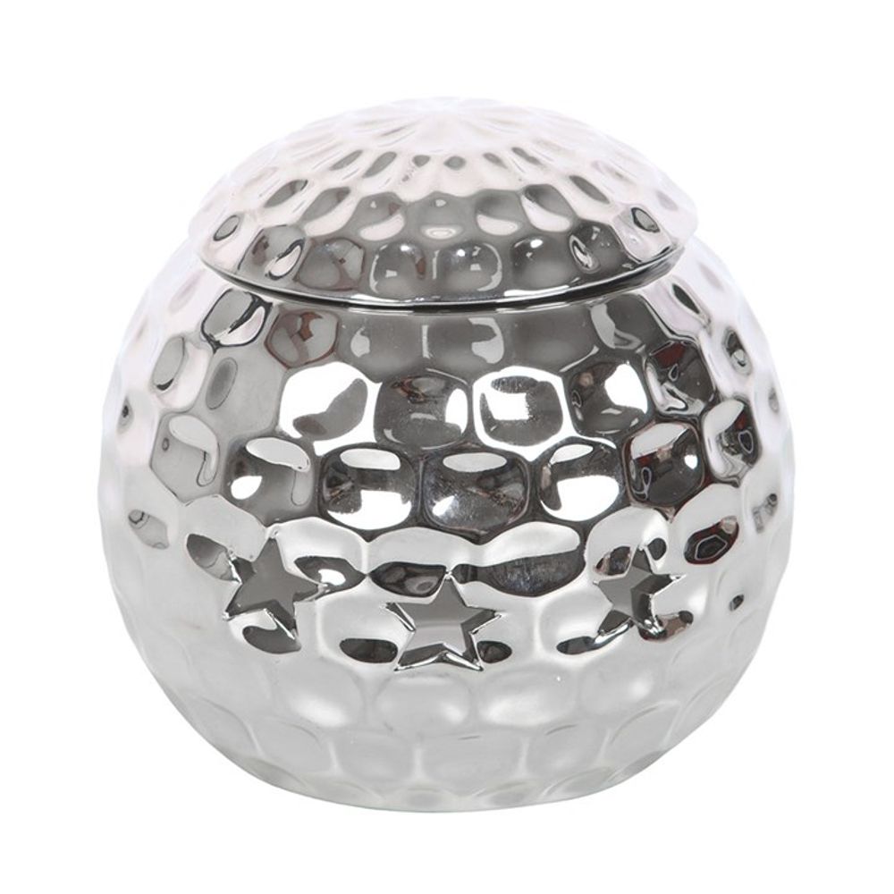 Silver Disco Ball Oil Burner