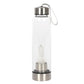 Clear Quartz Energising Glass Water Bottle