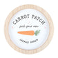 Carrot Patch Round 3D Wall Plaque