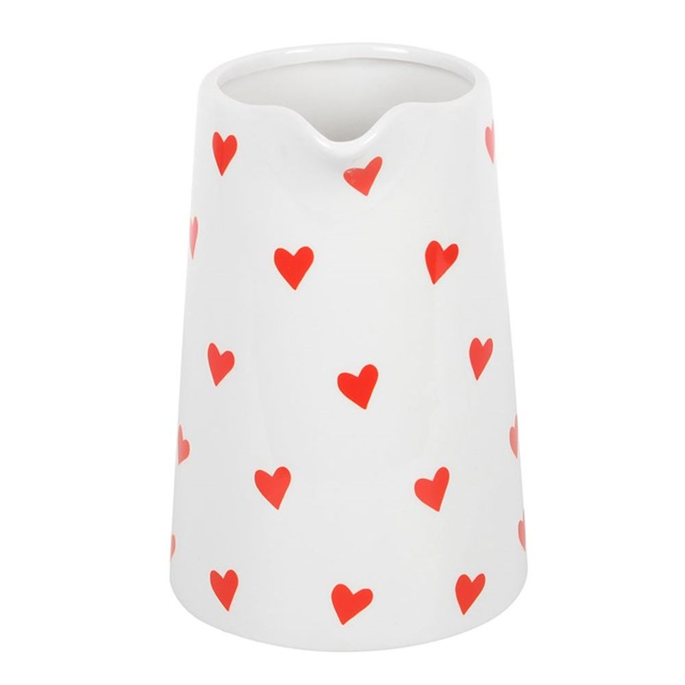 17cms Heart Print Ceramic Flower Jug