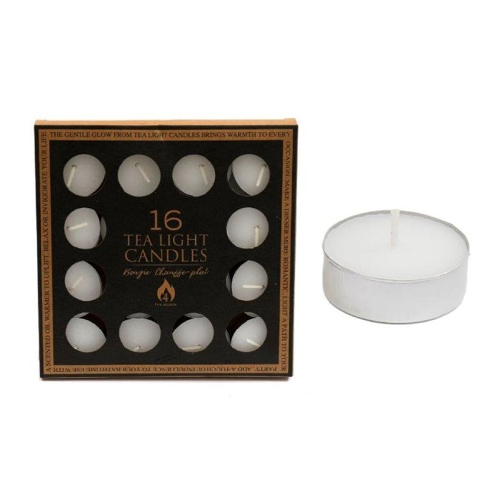 Pack of 16 4-Hour Unscented Tealight Candles