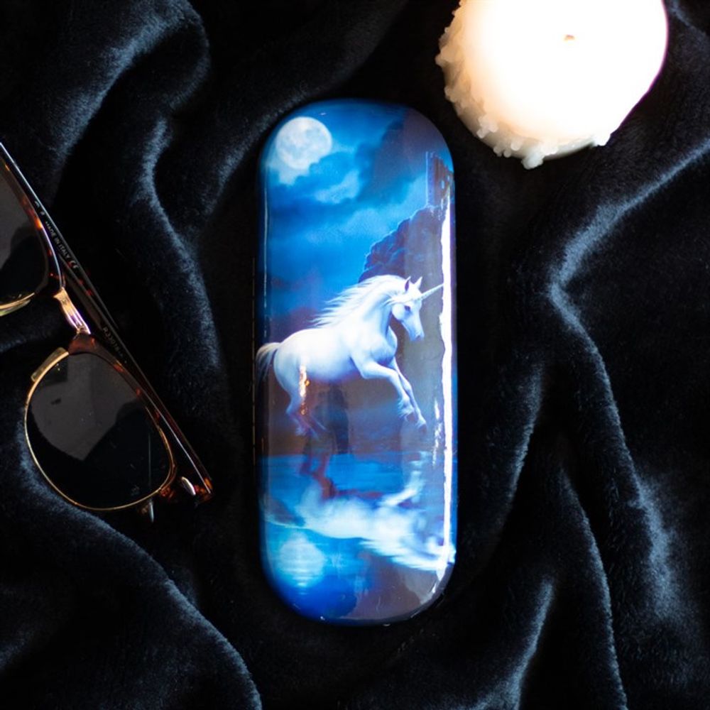 Moonlight Unicorn Glasses Case by Anne Stokes