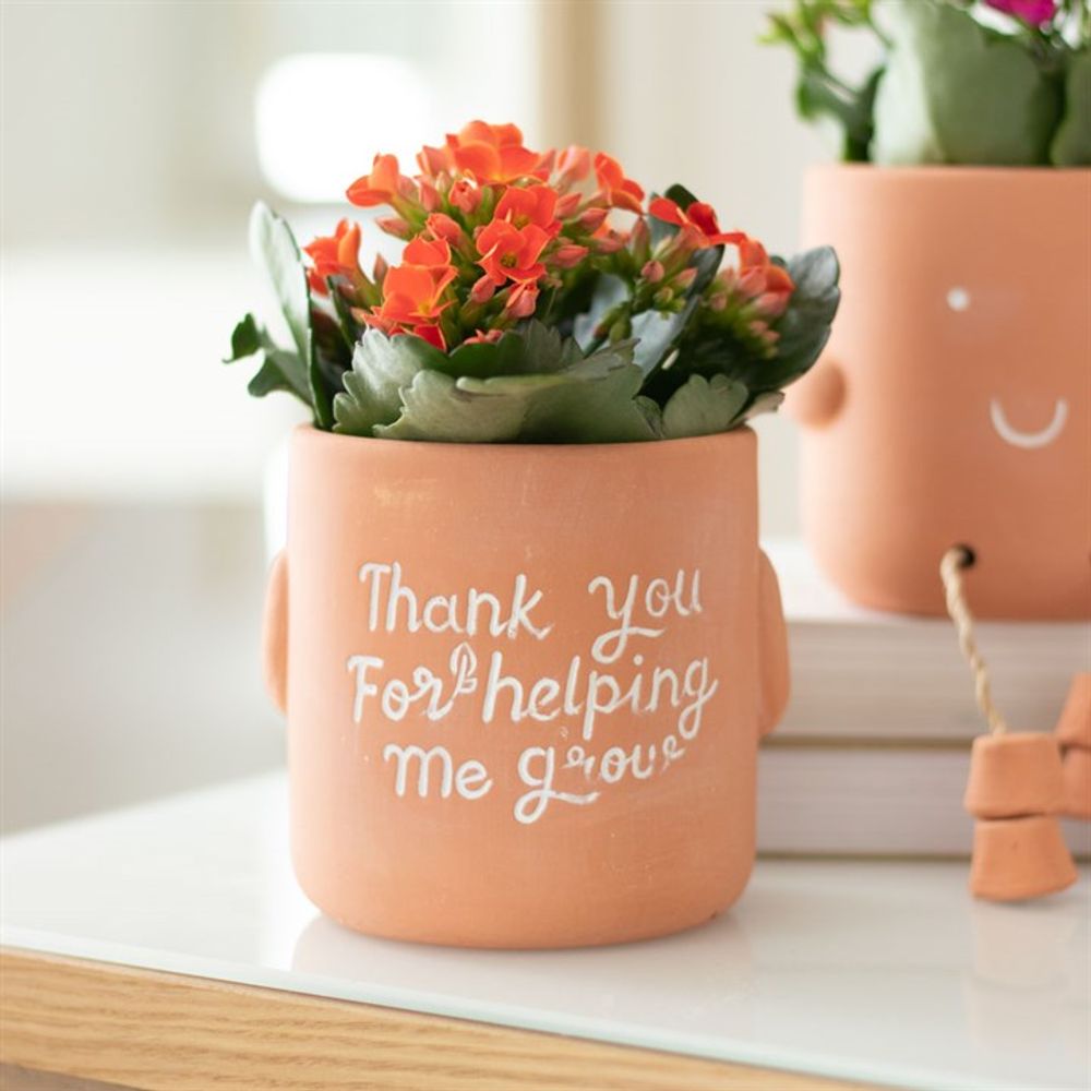 Thank You For Helping Me Grow Sitting Plant Pot Pal