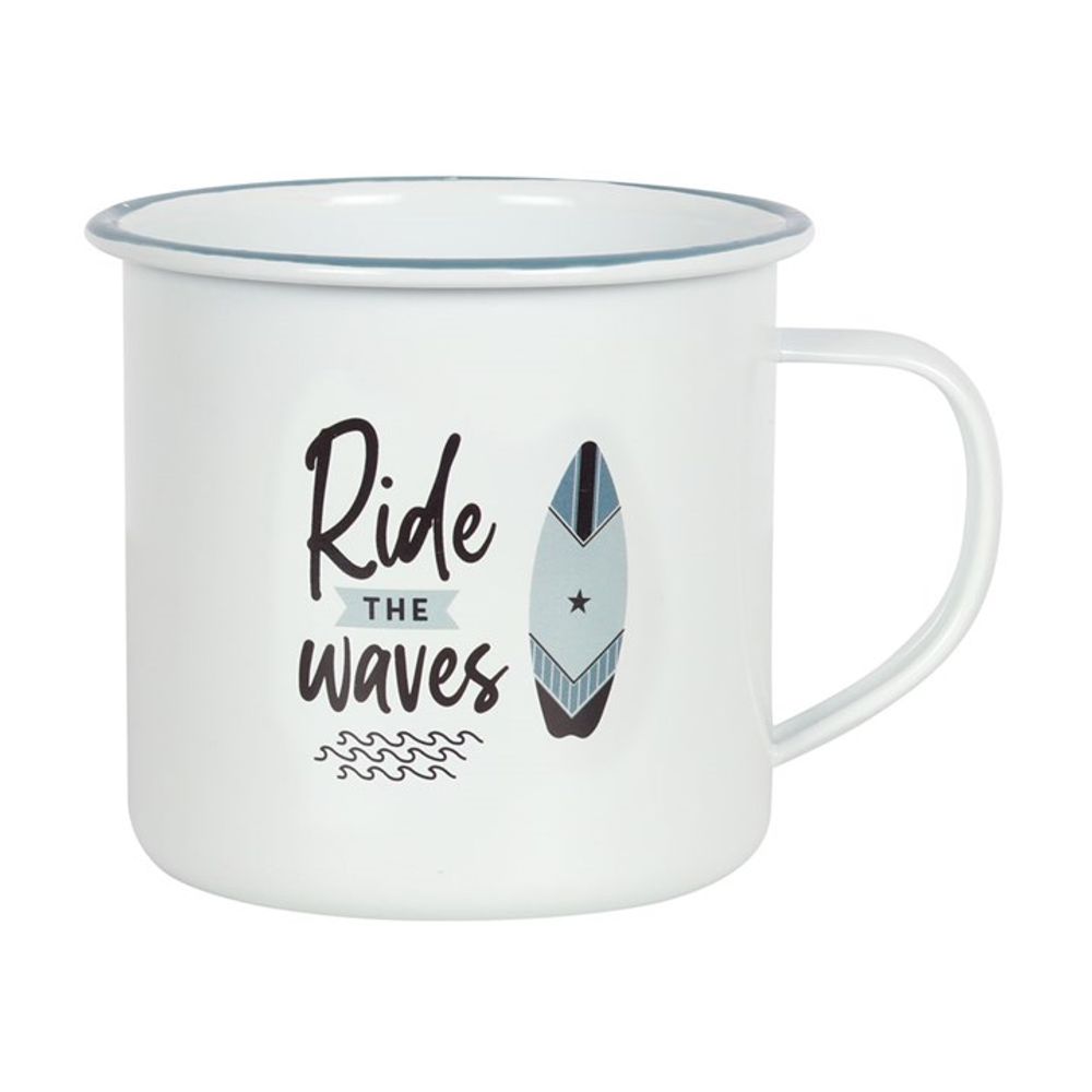 Ride The Waves Enamel Mug