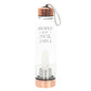 Clear Quartz Body and Soul Glass Water Bottle