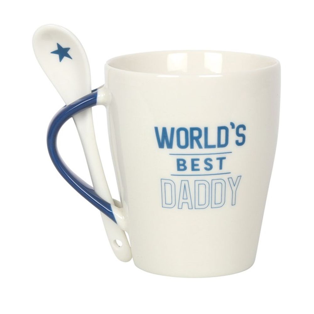 World's Best Daddy Ceramic Mug and Spoon Set