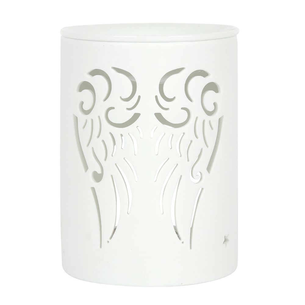 White Angel Wings Cut Out Oil Burner